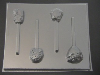 558sp Shopping Friends Chocolate Candy Lollipop Mold